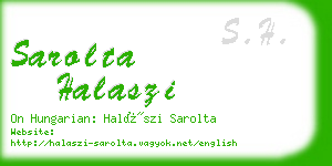 sarolta halaszi business card